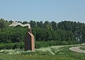 Monument Noordoostpolder net na de Ketelbrug in de Noordoostpolder