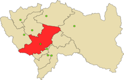 Location of Jauja in the Junín Region