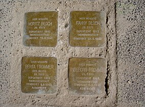 Schwandorf, Dr.-Martin-Luther-Str. 2, Stolpersteine für die Familien Bloch und Frommer