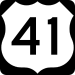 Straßenschild des U.S. Highways 41