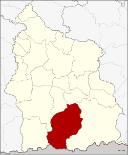 District location in Sisaket province