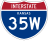 Interstate 35W marker