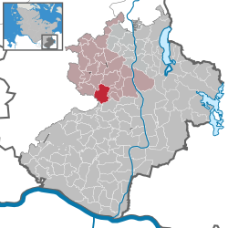 Elhelyezkedése Schleswig-Holstein térképén