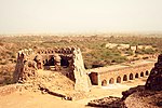 Walls, gateways bastions and internal buildings of both inner and outer citadels of Tughlaqabad Fort