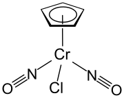 Strukturformel von Chlor(cyclopentadienyl)dinitrosylchrom