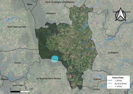 Vue aérienne du territoire communal.