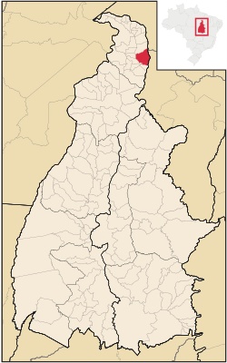 Localização de Tocantinópolis no Tocantins