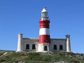 Die vuurtoring van Agulhas