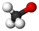 Modello a palle e bastoncini dell'anione metossido