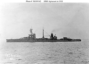 HMS Agincourt около 1918 года