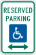 Reserved parking (wheelchair)