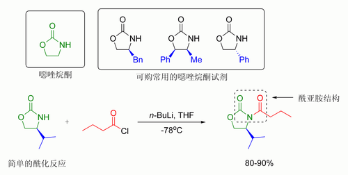 𫫇唑烷酮作为手性助剂参与不对称合成