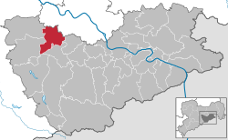 Elhelyezkedése Sächsische Schweiz-Osterzgebirge térképén