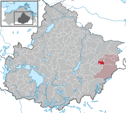 Läget för kommunen Neetzka i Landkreis Mecklenburgische Seenplatte