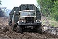 PMP pontoon bridge on KrAZ-255, Russia