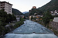 L'Évançon à Verrès, vu du pont de la rue Jean-Baptiste Barrel.