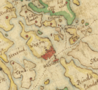 Karta av Vaxholm 1652-1739.[7]