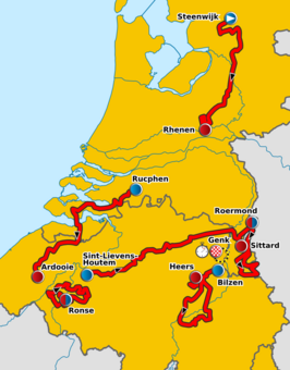 Routekaart van de Eneco Tour 2010