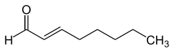 Strukturformel von trans-2-Octenal