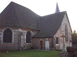 The church in Le Tronquay