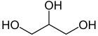 Formula desvolopada del gliceròl.