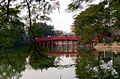 The Lake of the Returned Sword in Hanoi is where Lê Lợi returned the sword to the Golden Turtle, according to the legend.