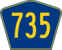 Highway 735 marker