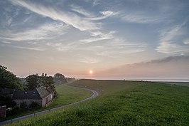 Moddergat aan de dijk