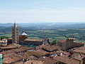 D Altstadt Massa Marittima, Blick vo dr Burg uf d Stadt