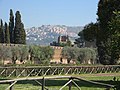 Uitzicht op Tivoli vanuit Villa Adriana