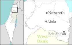 Uzeir is located in Jezreel Valley region of Israel