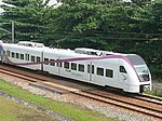 KLIA Ekspres trainset towards KL Sentral station.