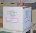 Un'urna elettorale italiana per la votazione della Camera dei Deputati.