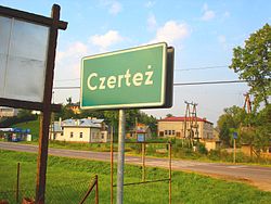 Czerteż road sign