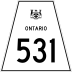 Highway 531 marker