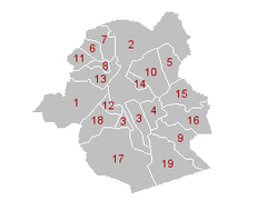 Gemeenten van het arrondissement Brussel-Hoofdstad (voor hun namen, zie onder)