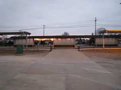 View of the platforms from the station house