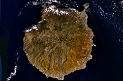 Nasa-Satellietbeeld van Gran Canaria