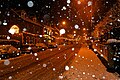 A snowy evening in Innerleithen, taken in 2008