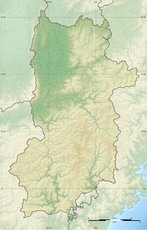 高見山の位置（奈良県内）