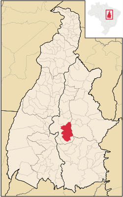 Localização de Monte do Carmo no Tocantins