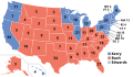 Forsetavalið 2004   Kerry (D) 251 valmenn (48,3 %)   Bush (R) 286 valmenn (50,7 %)