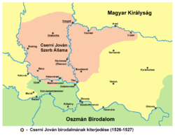 Cserni Jován által 1526 és 1527 között meghódított terület, amelyet a szerbek egyrésze független államként is értékel ma is.