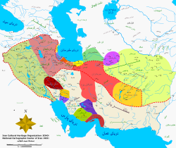 گستره حکومت اتابکان لر کوچک در دوره ایران ملوک الطوایفی