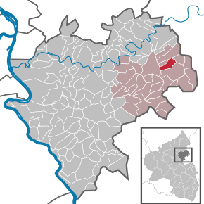 Poziția ortsgemeinde Lohrheim pe harta districtului Rhein-Lahn-Kreis