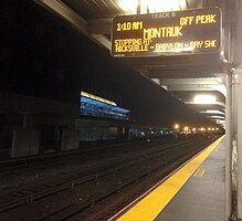 Track 8 at LIRR Jamaica Station, awaiting the arrival of a Montauk bound train.