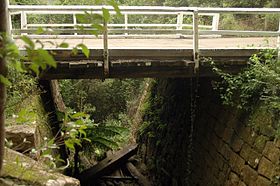 Thomas James Bridge, on the northern bank of the Hawkesbury River at Wisemans Ferry, the oldest bridge on the Australian mainland still to carry vehicular traffic