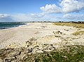 La plage des Kaolins vue du sud.