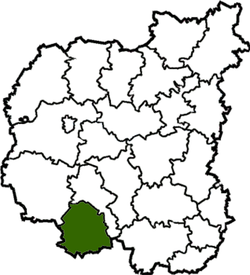 Location of Bobrovicas rajons