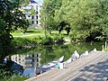 Ved Åparken på Vesterbro. Her kan lejes kanoer om sommeren.